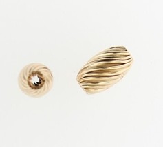 14k Gold Filled Go 8 X 5 Mm Twisted Oval Bead * Price For 1 Bead * B-8 - £6.30 GBP