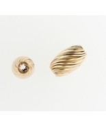 14k GOLD FILLED Go  8 X 5 MM Twisted Oval Bead *  PRICE FOR 1 BEAD * B-8 - $145.97 MXN