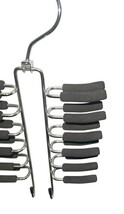 Necktie Rack Hanger Organizer Men Women Closet Metal & Foam 24 Ties 2 Belt Hooks image 3