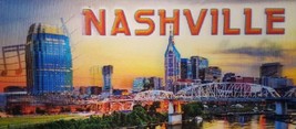 Nashville Tennessee Music City Panoramic Jumbo 3D Fridge Magnet - £5.51 GBP