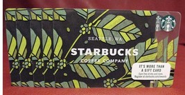 Lot of 5 Starbucks 2017 SEATTLE WA. Green Coffea Gift Cards New with Tags - $15.84