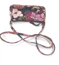 Vera Bradley Maggie Crossbody Floral Flowers Brown Pink Shoulder Bag Purse Gift - £16.02 GBP