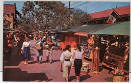 Los Angeles California OLVERA STREET Mexican Taco Stands Shops 1962 Postcard D16 - $6.95