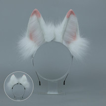 Furry White Fox Ear Head Band Wild Animal Cosplay Props Anime Cosplay - £11.04 GBP