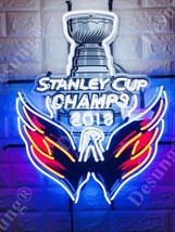 New Washington Capitals 2018 Stanley Cup Champs Neon Sign 24&quot; HD Vivid P... - £201.12 GBP