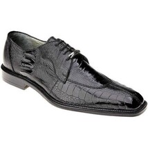 Belvedere Men Siena Dress Exotic shoes Formal Genuine Ostrich Leather 1463 black image 5