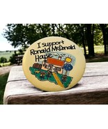 I Support Ronald McDonald House Vintage Pinback Button Pin Advertising - £5.01 GBP