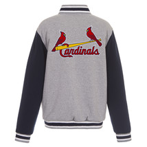 MLB St Louis Cardinals  Reversible Full Snap Fleece Jacket Embroidered L... - £107.57 GBP