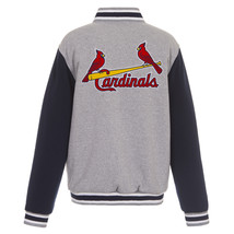 MLB St Louis Cardinals  Reversible Full Snap Fleece Jacket Embroidered Logos JHD - $134.99