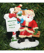 TRADITIONS VINTAGE 1993 SANTA &amp; ELF WELCOME TO THE NORTH POLE FIGURE FIG... - $272.48 MXN