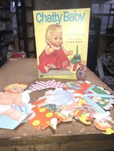Chatty Baby Doll And Clothes Paper Dolls Set 1963 Mattel - £16.95 GBP