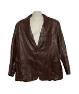 Vintage Men&#39;s Leather Sports Coat Blazer Reed Sportswear R50 - £53.05 GBP