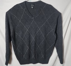 Jos. A Bank Men XL Lambs wool Diamond V-Neck Long Sleeve Pullover Sweater - £29.79 GBP
