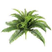 14 in. Artificial Boston Fern Leaf Stem Plant Greenery Foliage Bush - £7.93 GBP