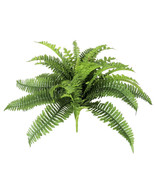 14 in. Artificial Boston Fern Leaf Stem Plant Greenery Foliage Bush - £7.82 GBP