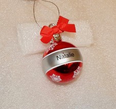 Christmas Keepsake Ornaments Red Ganz 2&quot; x 1 1/2&quot; You Choose Many Names ... - £4.34 GBP