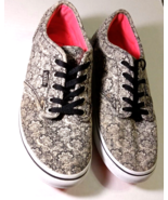 Vans Off the Wall Unisex Black Paisley Casual Size Womens 6 Sneakers Sho... - £12.16 GBP