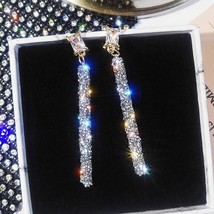 2022 Fashion Arrival Crystal Classic Geometric Long Dangle Earrings For ... - £10.29 GBP