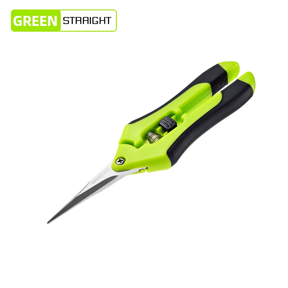 Garden Straight Blade Shears Stainless Steel Elbow Pruning Cut Tools for Shrub F - £128.06 GBP