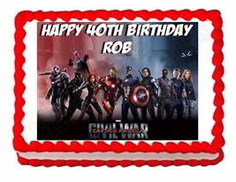 Avengers Civil war edible cake image cake topper cake decoration sheet - £7.80 GBP