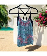 ATHLETA 32 B/C Geometric Pattern Swim Tankini Top Underwire Swim Beach V... - $20.74