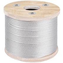 VEVOR 304 Stainless Steel Wire Rope 3/16&quot; 7x19 Strands Construction 250F... - $80.86 CAD