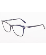 Tom Ford 5619-B 001 Shiny Black Clear / Blue Block Eyeglasses TF5619 B 0... - £151.58 GBP