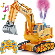 Remote Control Excavator RC Excavators with Lights Sounds 11 Channel Control  - £39.01 GBP
