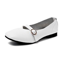Qi women flat shoes 2022 spring new genuine leather women casual shoes large size 35 43 thumb200