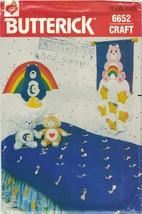 Butterick 6652 328 Care Bears Rainbow Room Decor Kids Headboard, Twin Bed Cover - £11.52 GBP