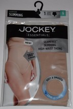 Jockey Essentials Slimming High Waist Thong Panties size S BeigeNew with tags - £7.46 GBP
