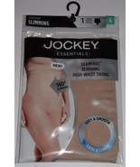 Jockey Essentials Slimming High Waist Thong Panties size S BeigeNew with... - $12.95 CAD