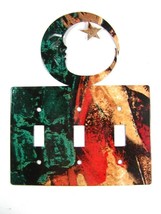 Man In Moon Triple Light Switch Plate by Steel Images Made In USA 6215x - £33.39 GBP