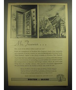 1945 Boston and Maine Railroad Ad - Mr. Treasurer - £14.55 GBP