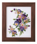 Cosmo Pansies and Daisies Seasonal Flower Arrangement Cross Stitch Kit - $47.77 CAD