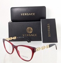 Brand New Authentic Versace Eyeglasses MOD. 3292 388 52mm Burgundy Gold ... - $133.64