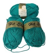 3 Skeins Hit-Star 100% Polyacryl  TEAL  YARN 115m/50g Color 438 Lot 1522... - $14.84