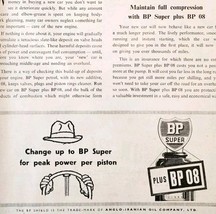 1954 BP Super Anglo Iranian Gas &amp; Oil Advertisement Autocar Automobilia ... - $39.99
