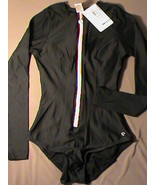 NEXT 44566 long sleeve swimsuit women&#39;s S black zip one-piece monokini s... - £43.29 GBP