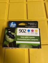 NEW HP 902 Cyan Magenta Yellow 3PK Ink Cartridges OfficeJet Pro 6954 (EXP 12/21) - £18.58 GBP