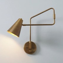 Stilnovo Style Pair Light Articulated Sconce Mid Century Brass Wall Lamp - £264.40 GBP