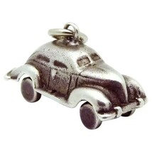 Vintage Sterling Silver Movable Split Window Coupe Beetle Automobile Cha... - $49.00