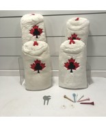 CANADIAN CLUB DISTILLERY ADVERTISING PLUSH GOLF CLUB COVERS MAPLE LEAF 1... - €13,85 EUR