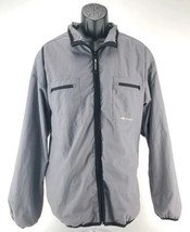Mens Vintage Reebok Large L  Zip Gray  Windbreaker Track Jacket - $15.97