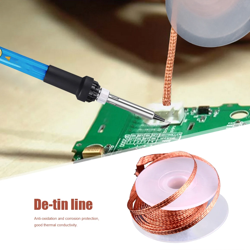 1.5m Desoldering id Welding Solder 1.5mm 2mm 2.5mm m 3.5mm Remover Wick Wire Lea - £30.73 GBP