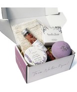 Natural Amor Lavender Handmade Gift Set 5 pcs Bath Body Gift Box for Wom... - £60.96 GBP