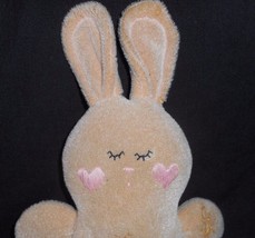 Vintage Tan Mauve Bunny Rabbit Felt Velvet Sponge Soft Bath Stuffed Animal Plush - £21.01 GBP