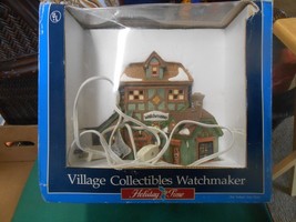Holiday Time Village Watchmaker...Electric Hand Painted Porcelain - £15.32 GBP
