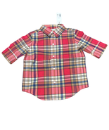 Janie and Jack Plaid Button Down Shirt Size  2T New with tags - $374.14 MXN