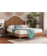 Monroe Ash Walnut Wood Queen Size Platform Bed - $694.00